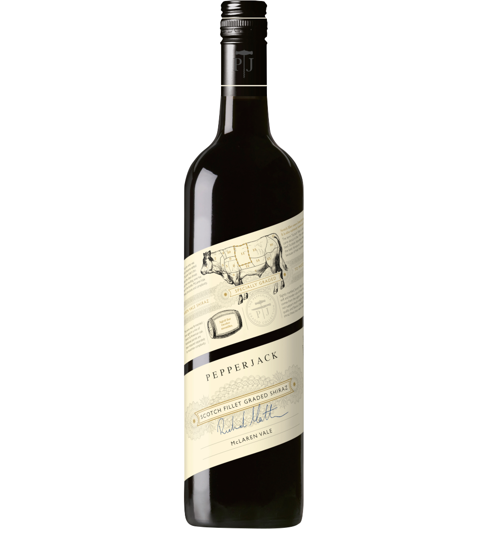 Pepperjack Scotch Fillet Graded Shiraz McLaren Vale 750ml bottle