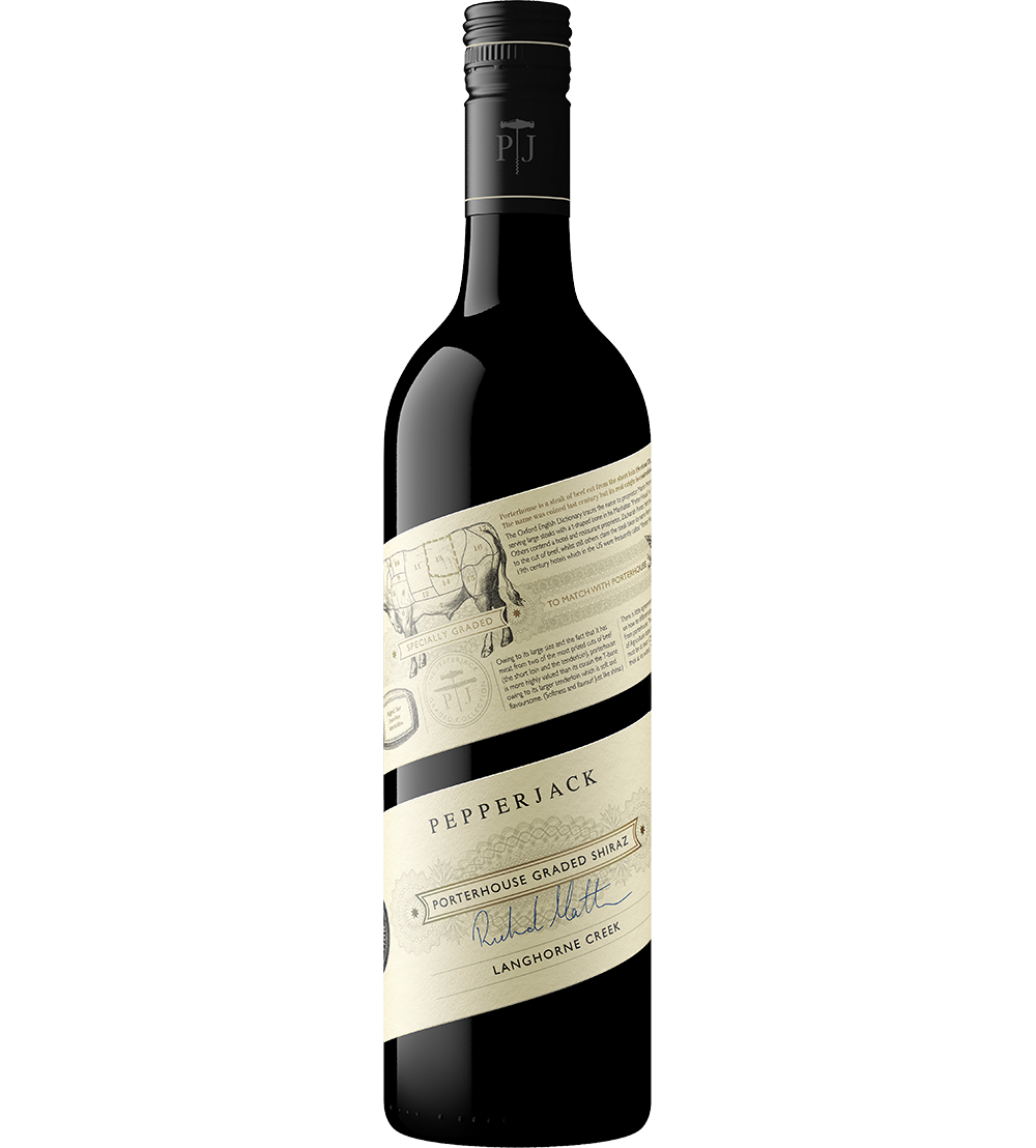 Pepperjack Porterhouse Graded Shiraz Langhorne Creek 750ml bottle